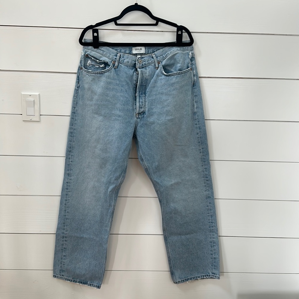 Agolde Light Wash Boyfriend Jeans